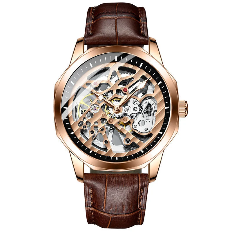 Custom Logo Watch From China Factory Alloy Material Water Resistant Feature Wrist Men Watch Luxury Mechanical Clock