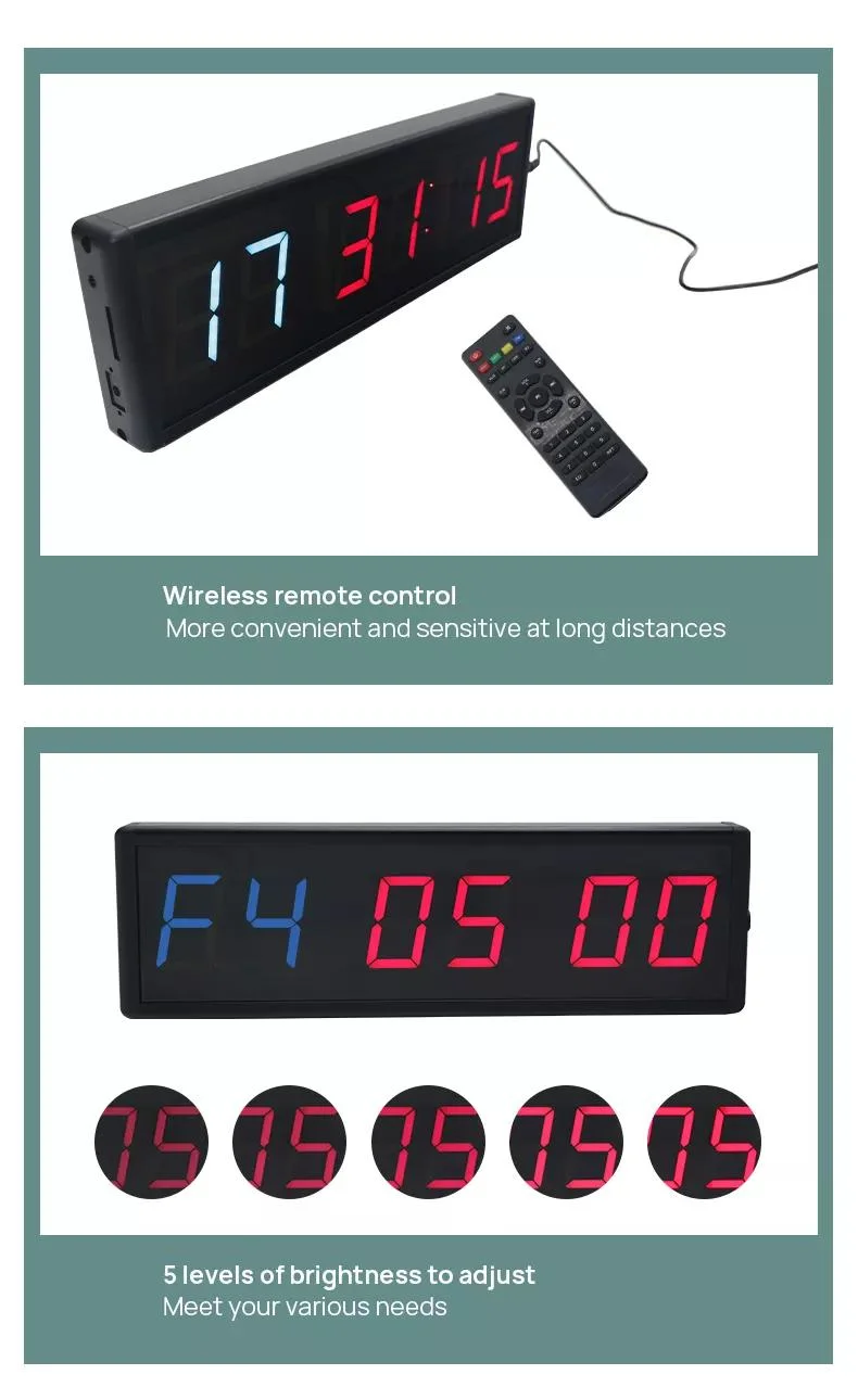 Newfield 2.3&quot; 6 Digits LED Cross Fit Seconds Interval Timer Training Gym Timer Training Timer