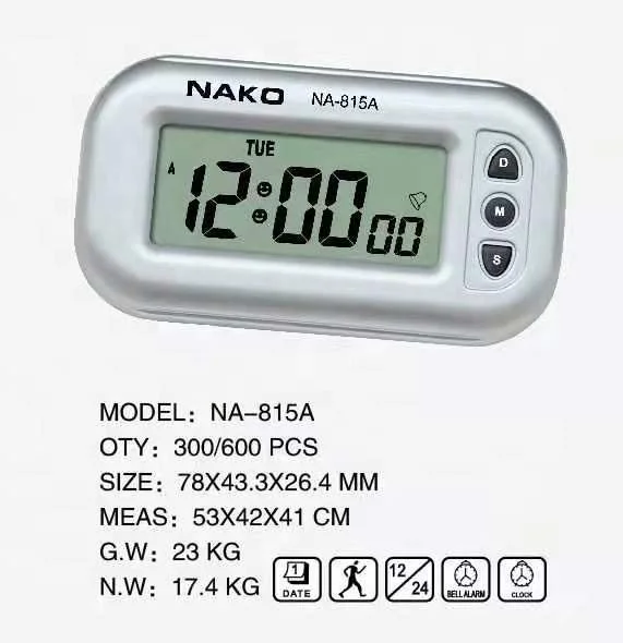 Small Electronic Portable Travel Digital Countdown Timer Car Alarm Clock 811