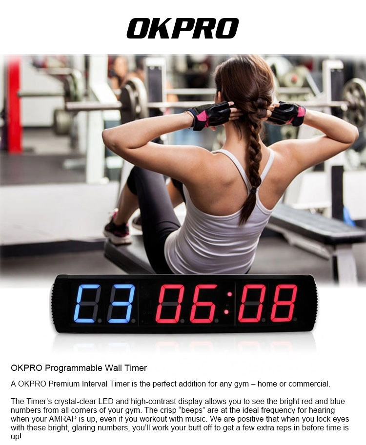 Okpro Boxing Timer Cross LED Screen Echo Gym Timer