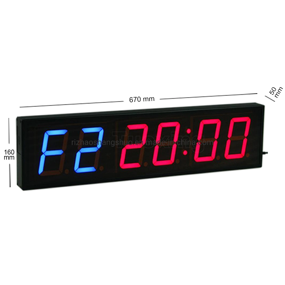 Digital Gym Wall Clock Remote Control Gym LED Interval Fitness Countdown Timer