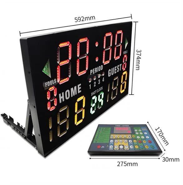 Rechargeable Basketball LED Scoreboard Portable Electronic LED Digital Scoreboard