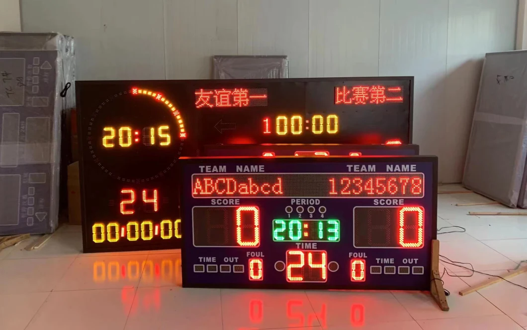 LED Basketball Competition Scoreboard Electronic Sports Scoreboard with Hi-Fi Stereo