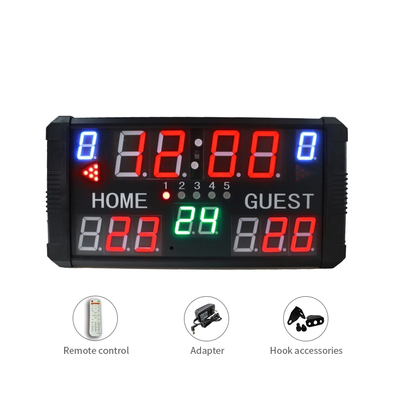 Dropshipping Portable Basketball Digital Scoreboard 1.5 Inch Built-in Battery Powered Mini Scoreboard with Remote Control