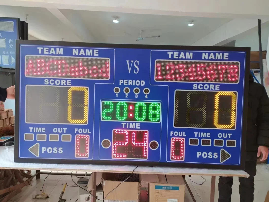 LED Basketball Competition Scoreboard Electronic Sports Scoreboard with Hi-Fi Stereo