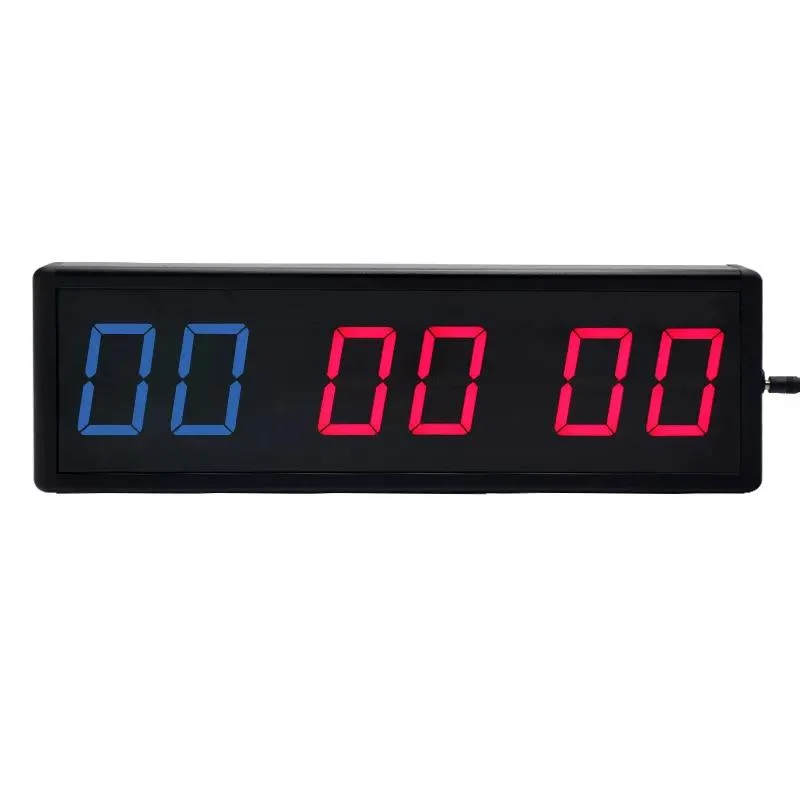 Newfield Digital LED Black Rectangle Portable Large 2.3 Inch Countdown Fitness Gym Timer Interval Workout Stopwatch Fitness Timer