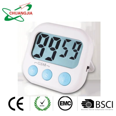 Magnetic Digital Kitchen Timer LCD Countdown Magnet Alarm Clock with Stand Big Digits Stopwatch Kitchen Cooking Reminder Tools