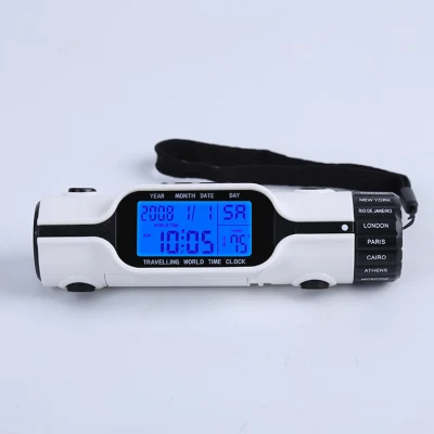 World Time Travel Clock, with Backlight Display Lightweight Multi Time Zone Pocket Sized Digital Travel Gift Alarm Clock