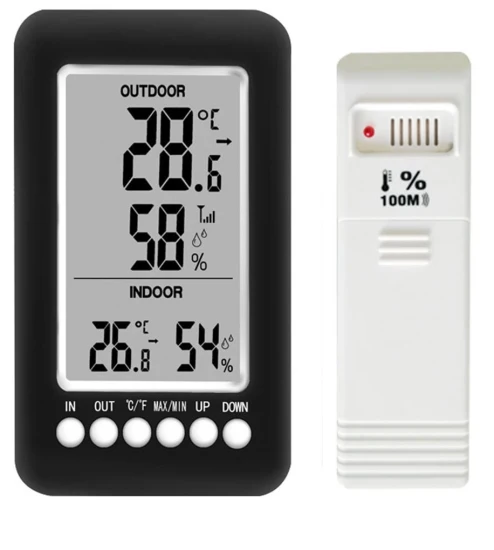 Indoor Room LCD Electronic Temperature Humidity Meter Digital Thermometer Hygrometer Alarm Clock